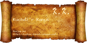Kuchár Kanut névjegykártya